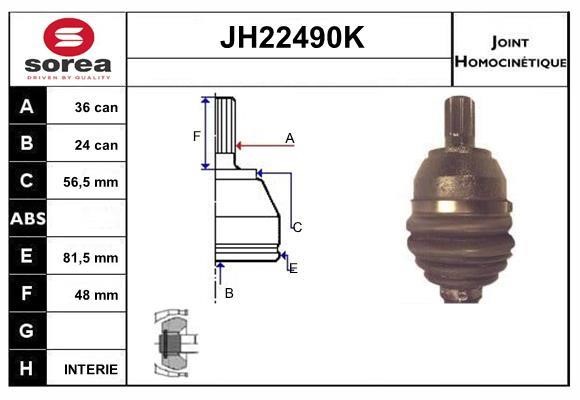 SNRA JH22490K Шарнір рівних кутових швидкостей (ШРКШ) JH22490K: Приваблива ціна - Купити у Польщі на 2407.PL!