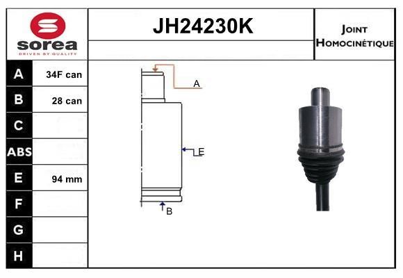 SNRA JH24230K Joint Kit, drive shaft JH24230K: Buy near me at 2407.PL in Poland at an Affordable price!