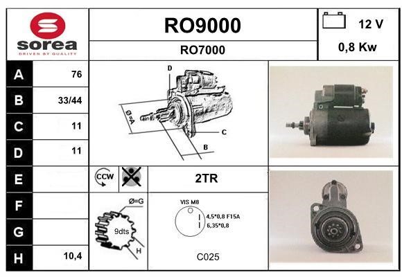 SNRA RO9000 Starter RO9000: Buy near me in Poland at 2407.PL - Good price!