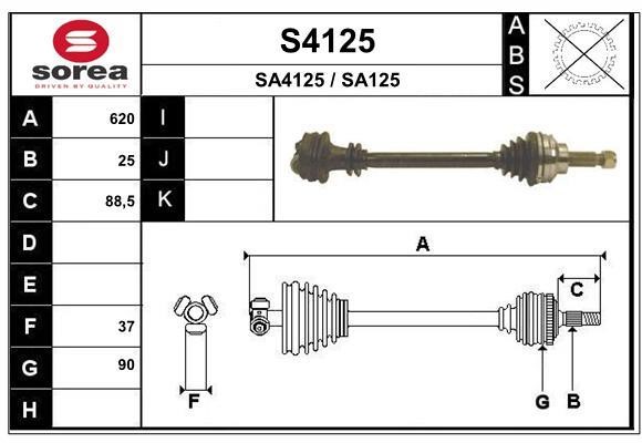 SNRA S4125 Antriebswelle S4125: Kaufen Sie zu einem guten Preis in Polen bei 2407.PL!