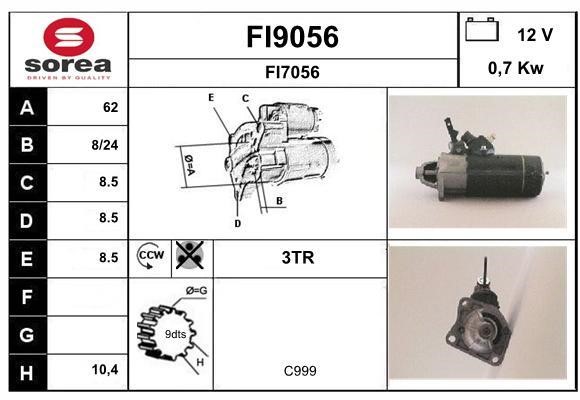 SNRA FI9056 Starter FI9056: Buy near me at 2407.PL in Poland at an Affordable price!