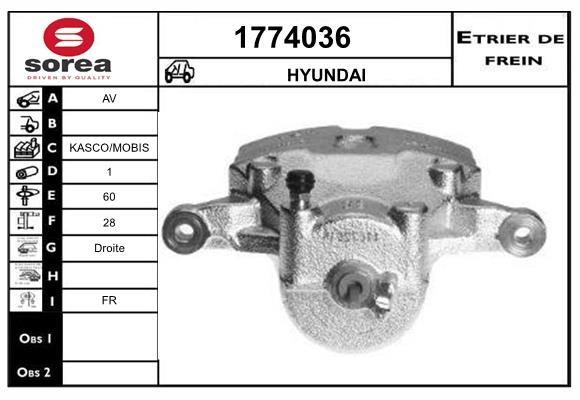 SNRA 1774036 Brake caliper 1774036: Buy near me in Poland at 2407.PL - Good price!