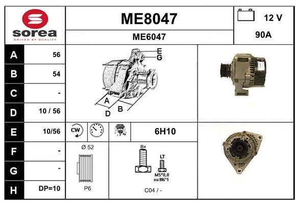 SNRA ME8047 Alternator ME8047: Dobra cena w Polsce na 2407.PL - Kup Teraz!