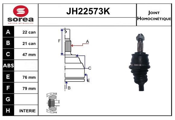 SNRA JH22573K Joint Kit, drive shaft JH22573K: Buy near me in Poland at 2407.PL - Good price!