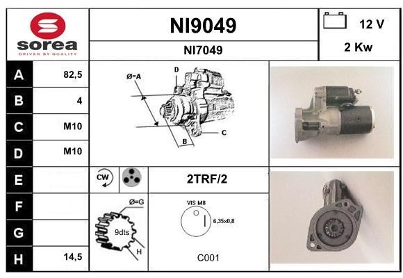 SNRA NI9049 Starter NI9049: Buy near me in Poland at 2407.PL - Good price!