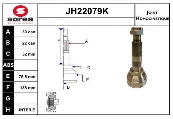 SNRA JH22079K CV joint JH22079K: Buy near me in Poland at 2407.PL - Good price!