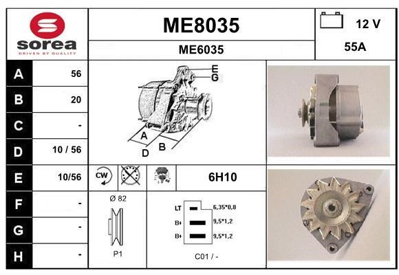 SNRA ME8035 Alternator ME8035: Dobra cena w Polsce na 2407.PL - Kup Teraz!
