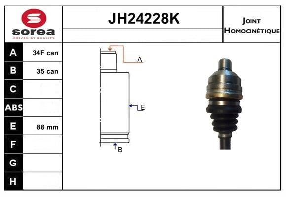 SNRA JH24228K Joint Kit, drive shaft JH24228K: Buy near me in Poland at 2407.PL - Good price!