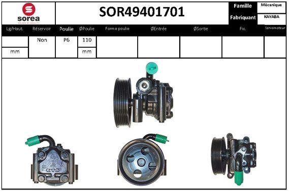SNRA SOR49401701 Hydraulic Pump, steering system SOR49401701: Buy near me in Poland at 2407.PL - Good price!