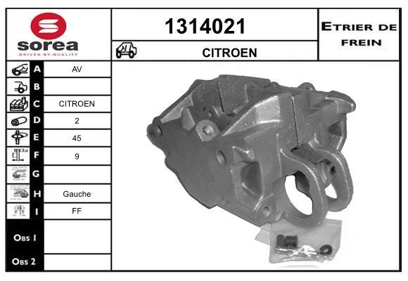 SNRA 1314021 Brake caliper 1314021: Buy near me in Poland at 2407.PL - Good price!