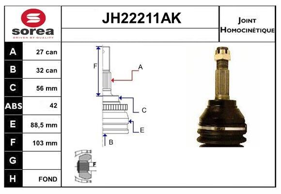 SNRA JH22211AK CV joint JH22211AK: Buy near me in Poland at 2407.PL - Good price!