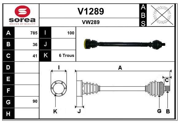 SNRA V1289 Вал V1289: Отличная цена - Купить в Польше на 2407.PL!