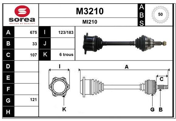 SNRA M3210 Вал приводной M3210: Отличная цена - Купить в Польше на 2407.PL!