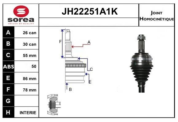 SNRA JH22251A1K Przegub homokinetyczny JH22251A1K: Dobra cena w Polsce na 2407.PL - Kup Teraz!