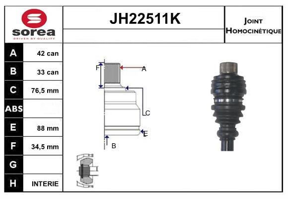 SNRA JH22511K Шарнір рівних кутових швидкостей (ШРКШ) JH22511K: Приваблива ціна - Купити у Польщі на 2407.PL!
