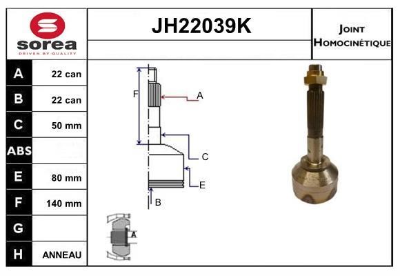 SNRA JH22039K CV joint JH22039K: Buy near me in Poland at 2407.PL - Good price!