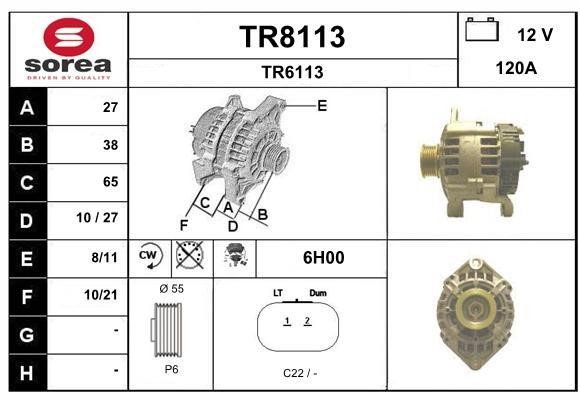 SNRA TR8113 Генератор TR8113: Отличная цена - Купить в Польше на 2407.PL!