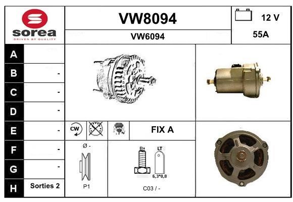 SNRA VW8094 Generator VW8094: Bestellen Sie in Polen zu einem guten Preis bei 2407.PL!