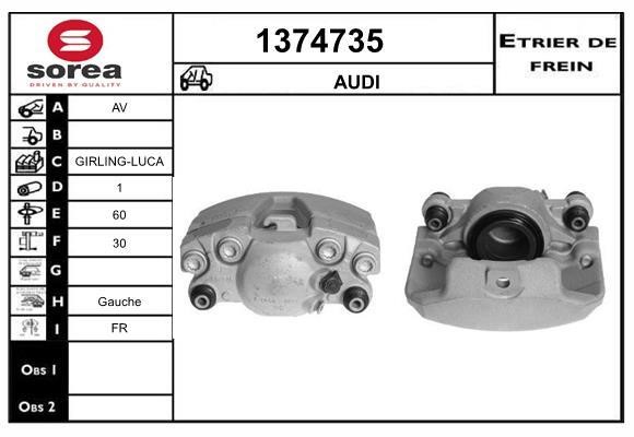SNRA 1374735 Brake caliper 1374735: Buy near me at 2407.PL in Poland at an Affordable price!