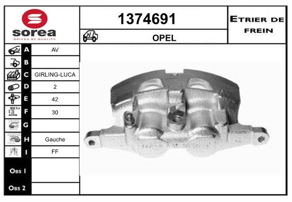 SNRA 1374691 Суппорт тормозной передний левый 1374691: Отличная цена - Купить в Польше на 2407.PL!