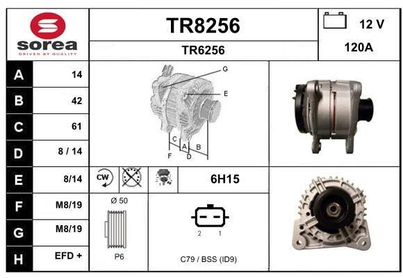 SNRA TR8256 Alternator TR8256: Buy near me in Poland at 2407.PL - Good price!