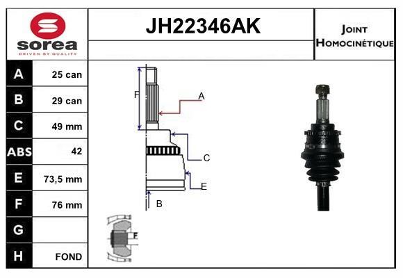 SNRA JH22346AK Przegub homokinetyczny JH22346AK: Dobra cena w Polsce na 2407.PL - Kup Teraz!