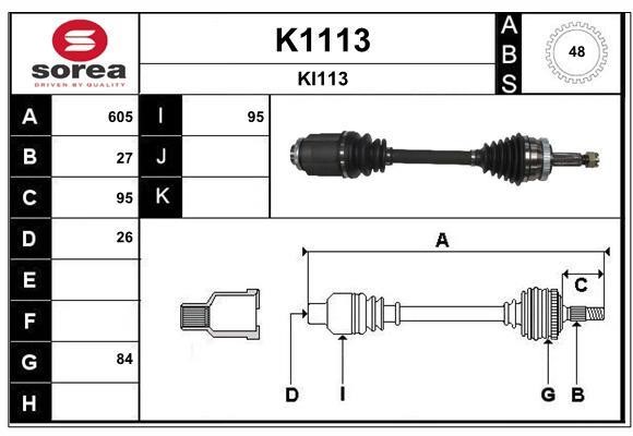 SNRA K1113 Antriebswelle K1113: Kaufen Sie zu einem guten Preis in Polen bei 2407.PL!