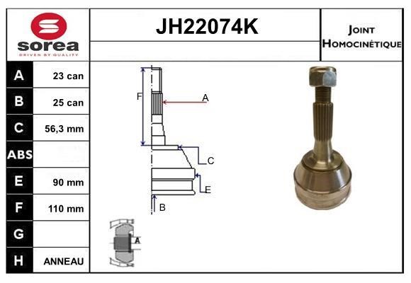 SNRA JH22074K CV joint JH22074K: Buy near me in Poland at 2407.PL - Good price!