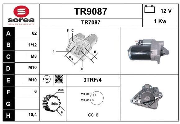 SNRA TR9087 Starter TR9087: Buy near me at 2407.PL in Poland at an Affordable price!