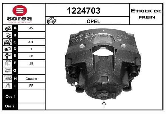 SNRA 1224703 Brake caliper front left 1224703: Buy near me in Poland at 2407.PL - Good price!