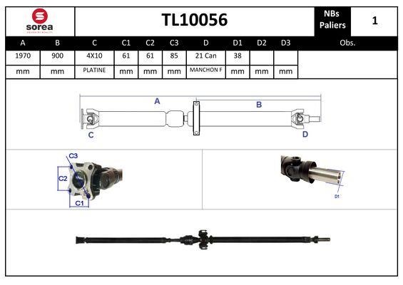 SNRA TL10056 Propshaft, axle drive TL10056: Buy near me in Poland at 2407.PL - Good price!