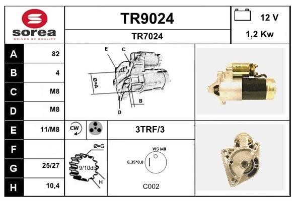 SNRA TR9024 Starter TR9024: Buy near me at 2407.PL in Poland at an Affordable price!