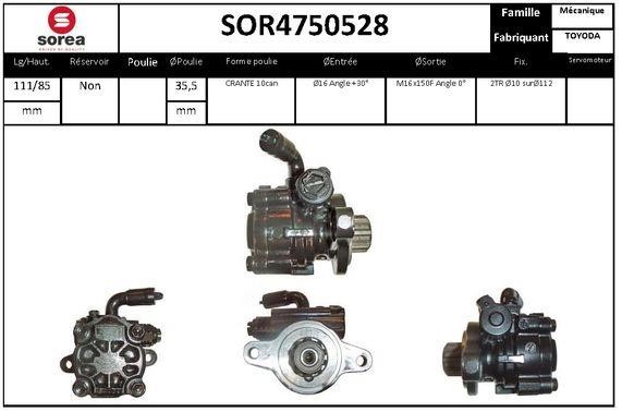 SNRA SOR4750528 Pompa hydrauliczna, układ kierowniczy SOR4750528: Dobra cena w Polsce na 2407.PL - Kup Teraz!