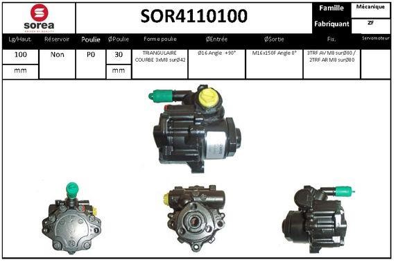 SNRA SOR4110100 Hydraulic Pump, steering system SOR4110100: Buy near me in Poland at 2407.PL - Good price!