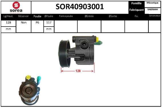 SNRA SOR40903001 Hydraulic Pump, steering system SOR40903001: Buy near me in Poland at 2407.PL - Good price!