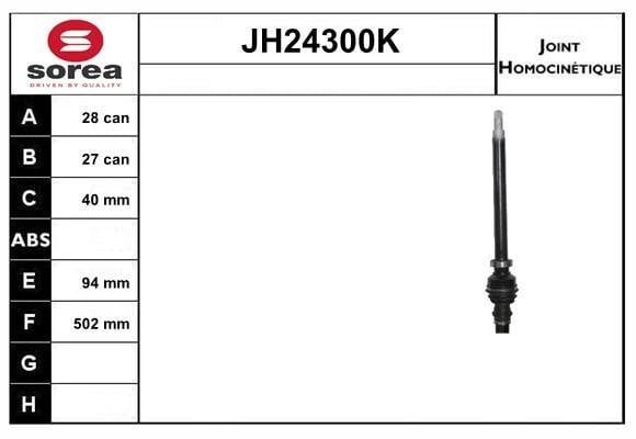 SNRA JH24300K ШРУС JH24300K: Отличная цена - Купить в Польше на 2407.PL!