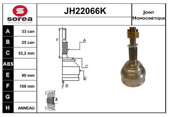 SNRA JH22066K CV joint JH22066K: Buy near me in Poland at 2407.PL - Good price!
