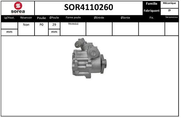SNRA SOR4110260 Pompa hydrauliczna, układ kierowniczy SOR4110260: Dobra cena w Polsce na 2407.PL - Kup Teraz!