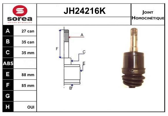 SNRA JH24216K Шарнирный комплект JH24216K: Отличная цена - Купить в Польше на 2407.PL!
