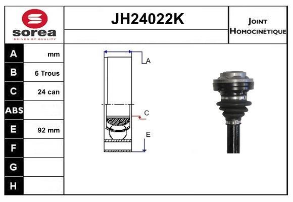 SNRA JH24022K Joint Kit, drive shaft JH24022K: Buy near me in Poland at 2407.PL - Good price!