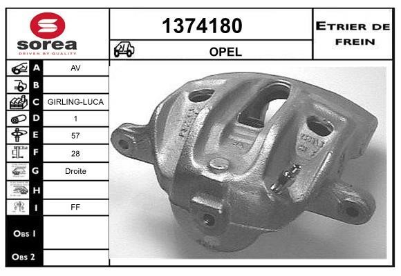 SNRA 1374180 Brake caliper front right 1374180: Buy near me in Poland at 2407.PL - Good price!