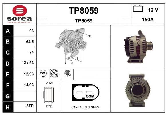 SNRA TP8059 Генератор TP8059: Отличная цена - Купить в Польше на 2407.PL!