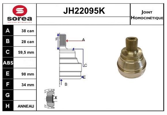 SNRA JH22095K CV joint JH22095K: Buy near me in Poland at 2407.PL - Good price!