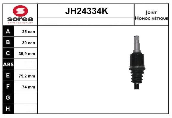 SNRA JH24334K ШРУС JH24334K: Отличная цена - Купить в Польше на 2407.PL!