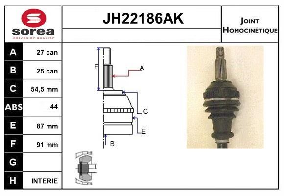 SNRA JH22186AK CV joint JH22186AK: Buy near me in Poland at 2407.PL - Good price!
