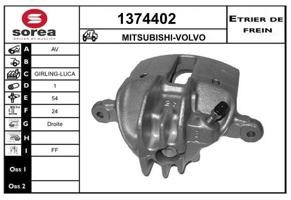 SNRA 1374402 Brake caliper front right 1374402: Buy near me in Poland at 2407.PL - Good price!