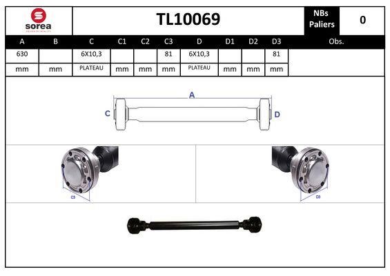 SNRA TL10069 Propshaft, axle drive TL10069: Buy near me in Poland at 2407.PL - Good price!