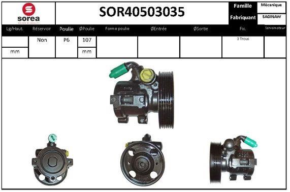 SNRA SOR40503035 Hydraulic Pump, steering system SOR40503035: Buy near me at 2407.PL in Poland at an Affordable price!