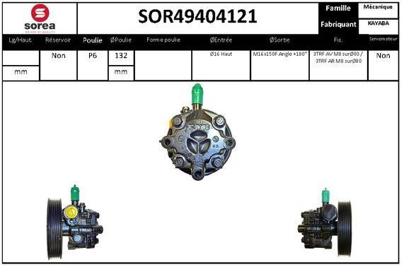 SNRA SOR49404121 Hydraulic Pump, steering system SOR49404121: Buy near me in Poland at 2407.PL - Good price!