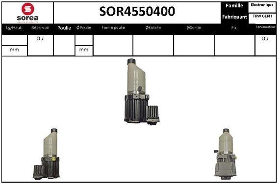 SNRA SOR4550400 Hydraulic Pump, steering system SOR4550400: Buy near me in Poland at 2407.PL - Good price!